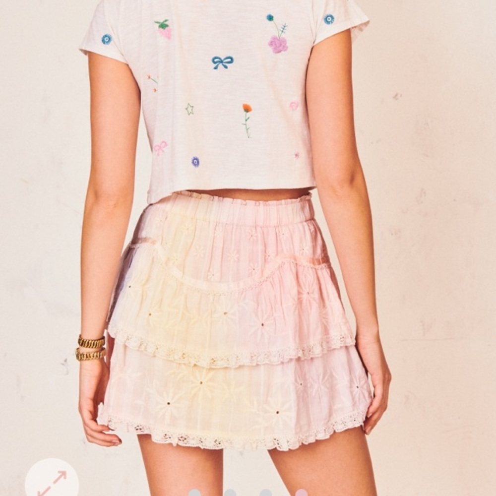 RARE Loveshackfancy Tully Skirt Bestseller Tie Dye - Picture 6 of 13